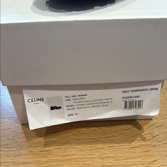 Celine Margaret leopard Loafers with Triomphe - Picture 2 of 7